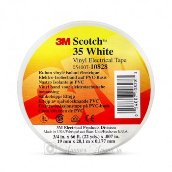 Изолента ПВХ 3M Scotch 35 морозостойкая, 178мкр